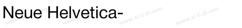 Neue Helvetica字体转换